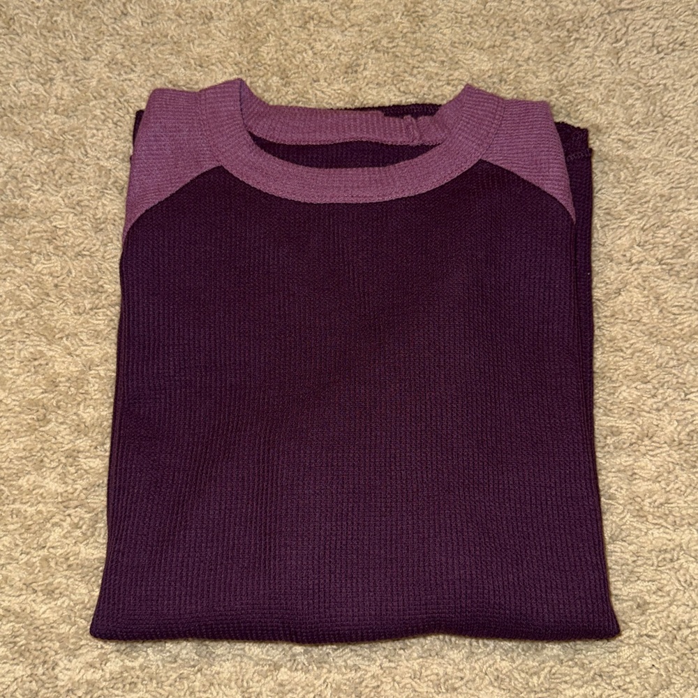 Sonoma Goods For Life Women’s Long Sleeve Purple Raglan Tee